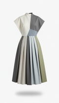 Soft Stone Structured Midi Dress