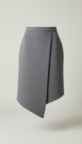 Steel Grey Asymmetric Neoprene Skirt
